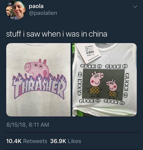 [W2C] Peppa Pig Gucci & Thrasher shirts (NOT A FUCKING JOKE)